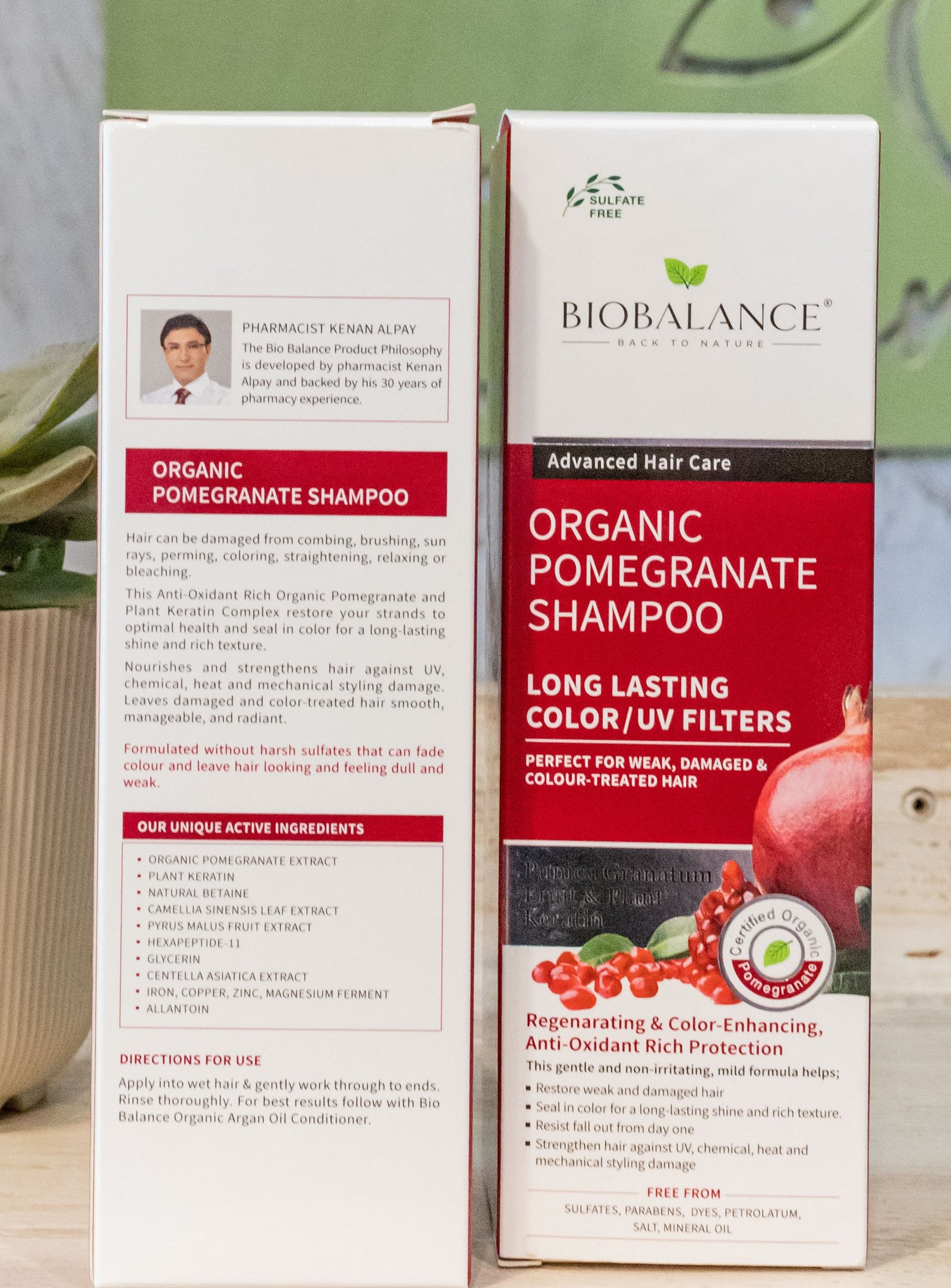 Organic pomegranate shampoo
